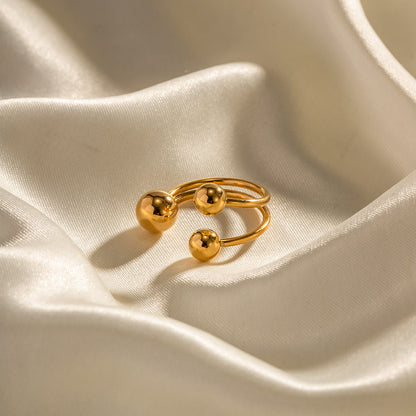 Dainty 18K Gold Plated Open Ring