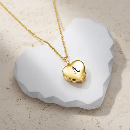 Custom 4 Photo Clover Heart Locket Necklace