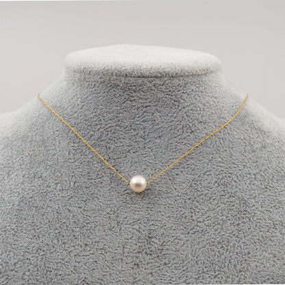 Minimalist Pearl Chain Necklace