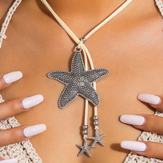 Coastal Starfish Lariat Necklace