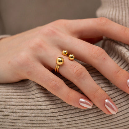 Dainty 18K Gold Plated Open Ring