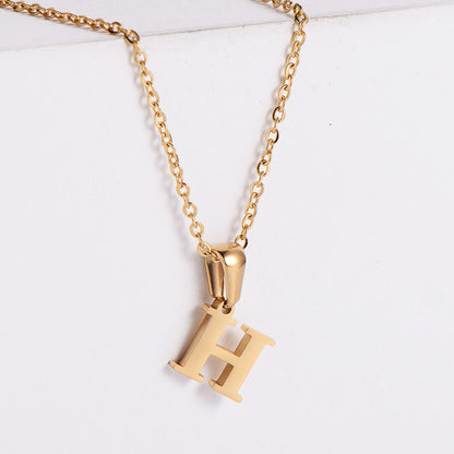 Custom Serif Letter Pendant Necklace