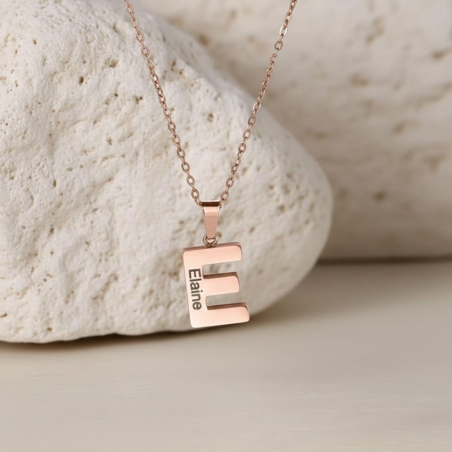 Initial Letter Urn Necklace with Engraved Name