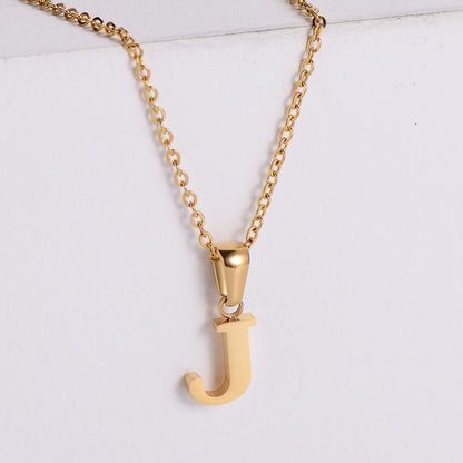 Custom Serif Letter Pendant Necklace