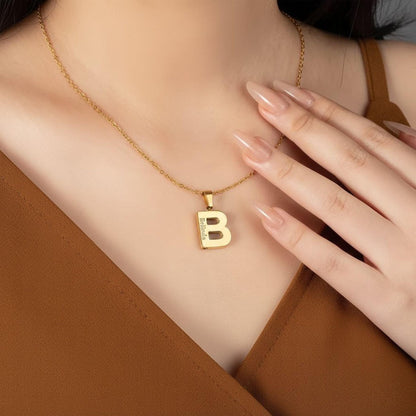 Initial Letter Urn Necklace with Engraved Name