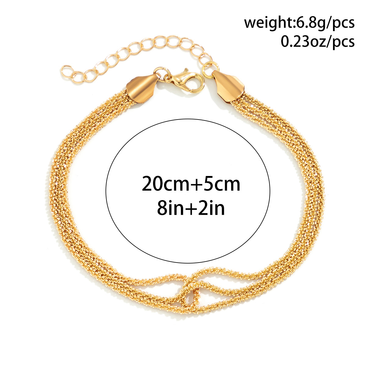 Dainty Twist Chain Anklet