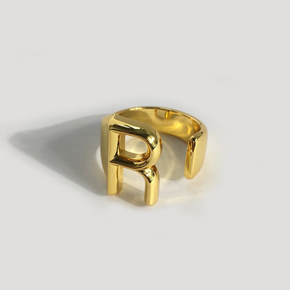 Bold Initial Statement Open Ring