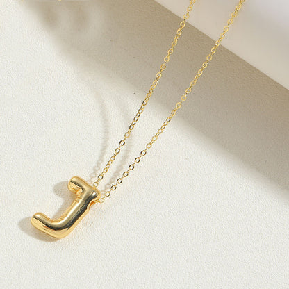 Balloon Initial Letter Pendant Necklace