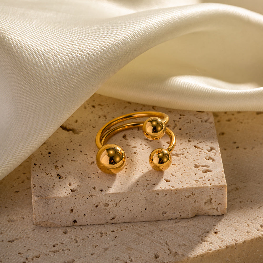 Dainty 18K Gold Plated Open Ring