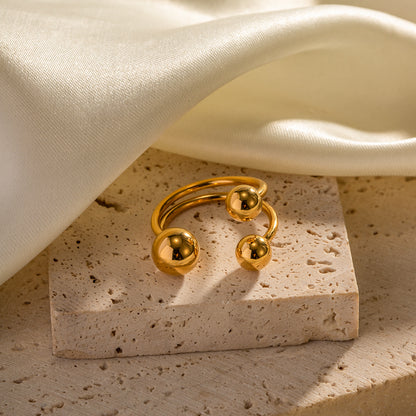 Dainty 18K Gold Plated Open Ring