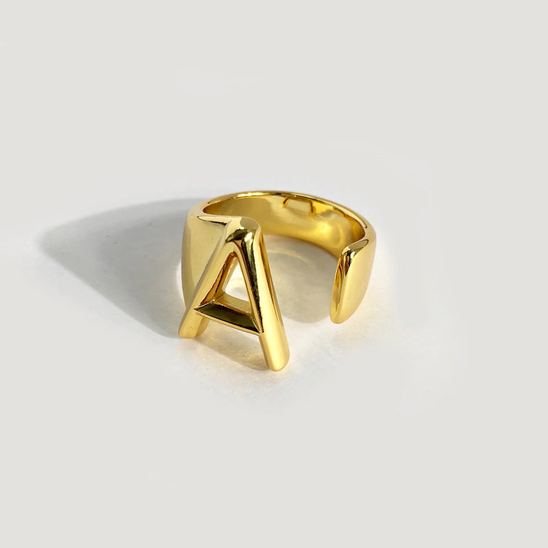 Bold Initial Statement Open Ring