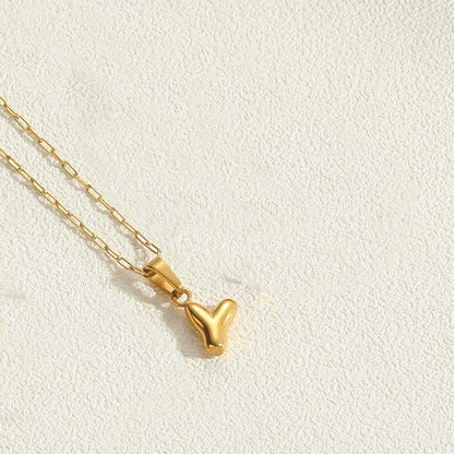 Minimalist Balloon Letter Pendant Necklace