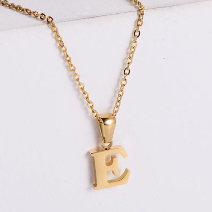 Custom Serif Letter Pendant Necklace