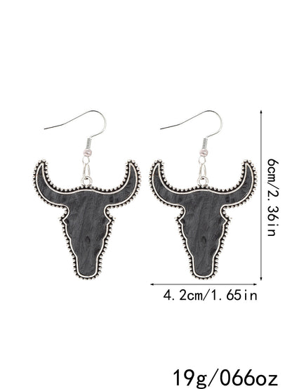 Western Cattle Dangle Earrings