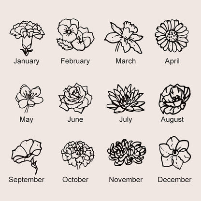 Custom Birth Flower & Photo Locket Necklace