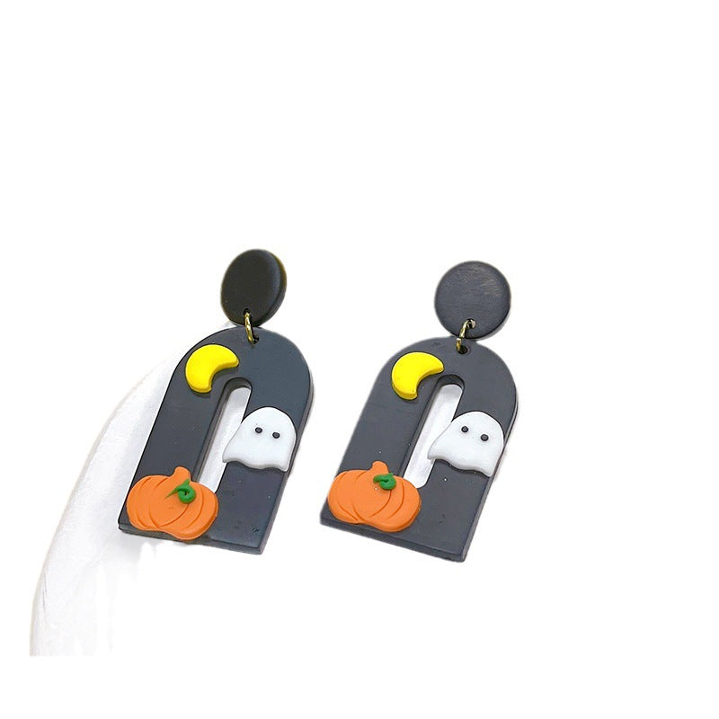 Spooky Halloween Polymer Clay Drop Earrings