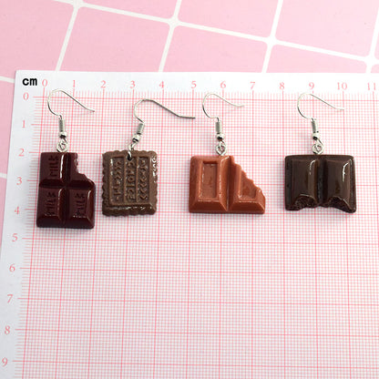 Chocolate Resin Drop Earrings