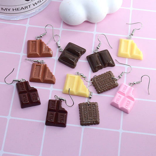 Chocolate Resin Drop Earrings