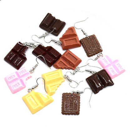 Chocolate Resin Drop Earrings