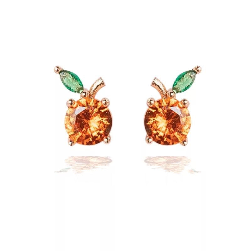 Minimalist Tropical Fruit Crystal Studs