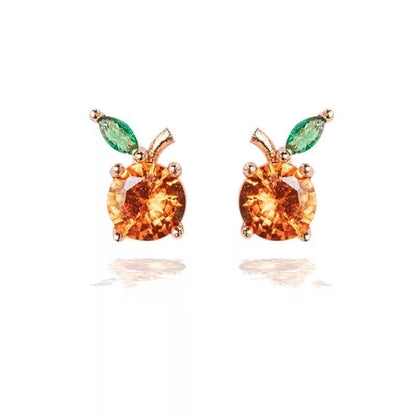 Minimalist Tropical Fruit Crystal Studs