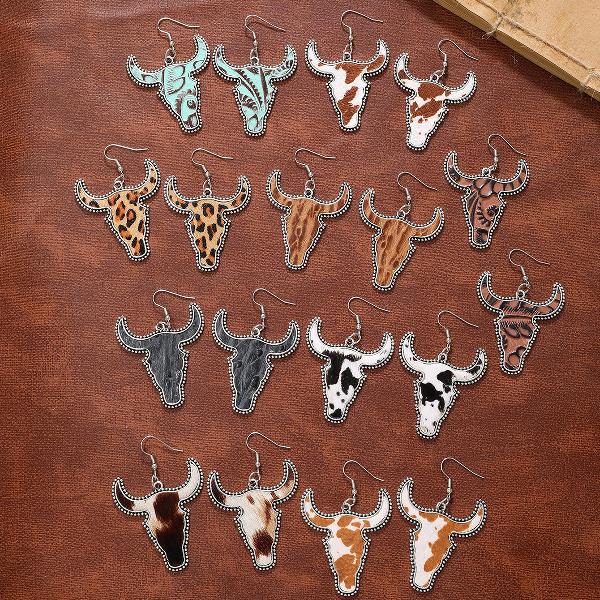 Western Cattle Dangle Earrings