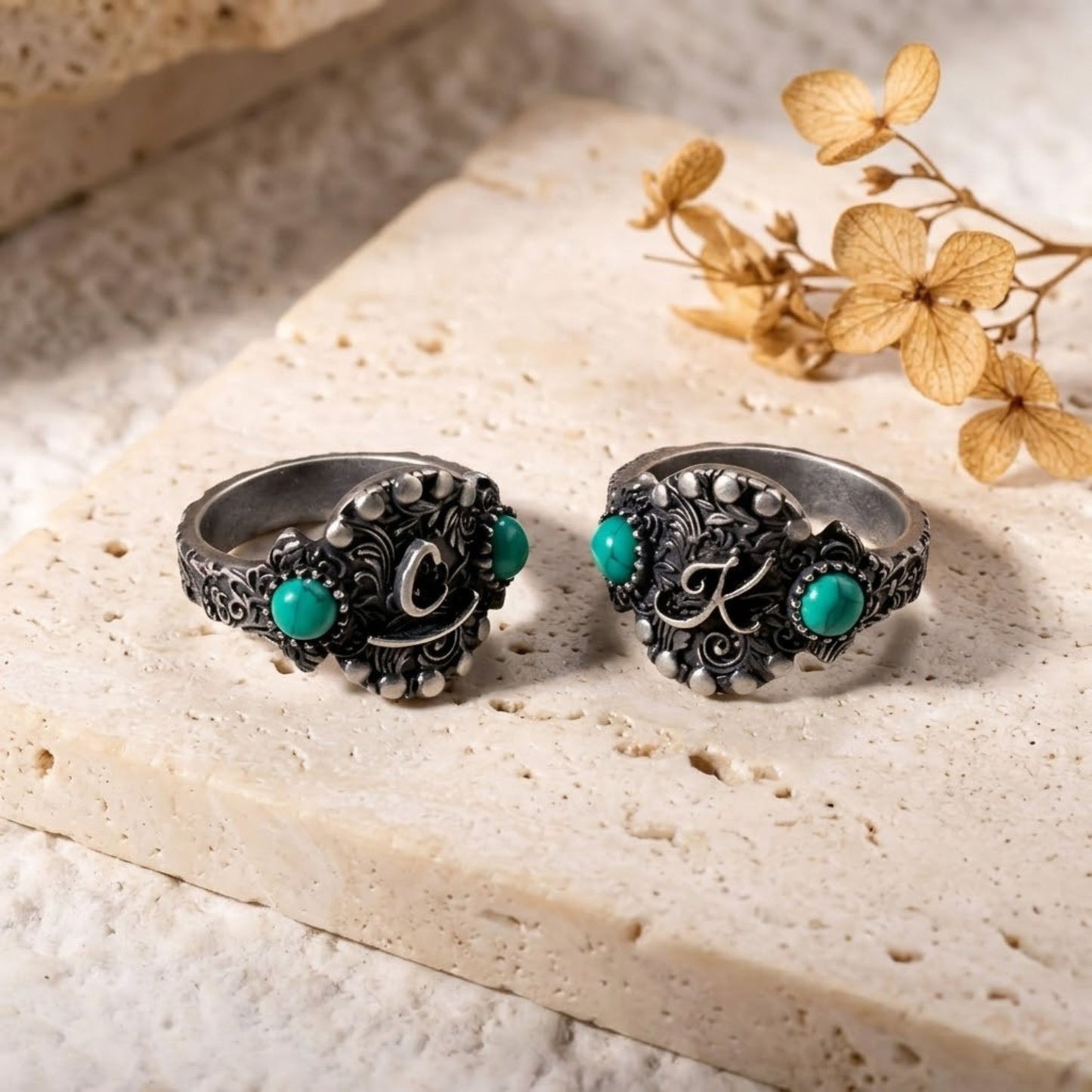 Custom Western Ring with Initial or Brand Logo