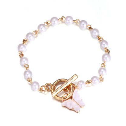 Shell Butterfly Golden Bracelet