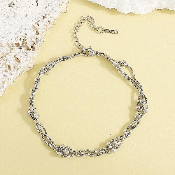 Dainty Braided Chain Anklet