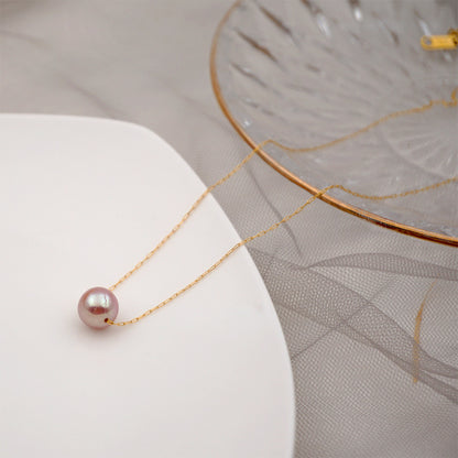 Minimalist Pearl Chain Necklace