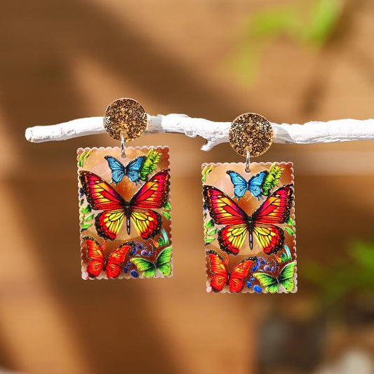 Butterfly Acrylic Dangle Earrings