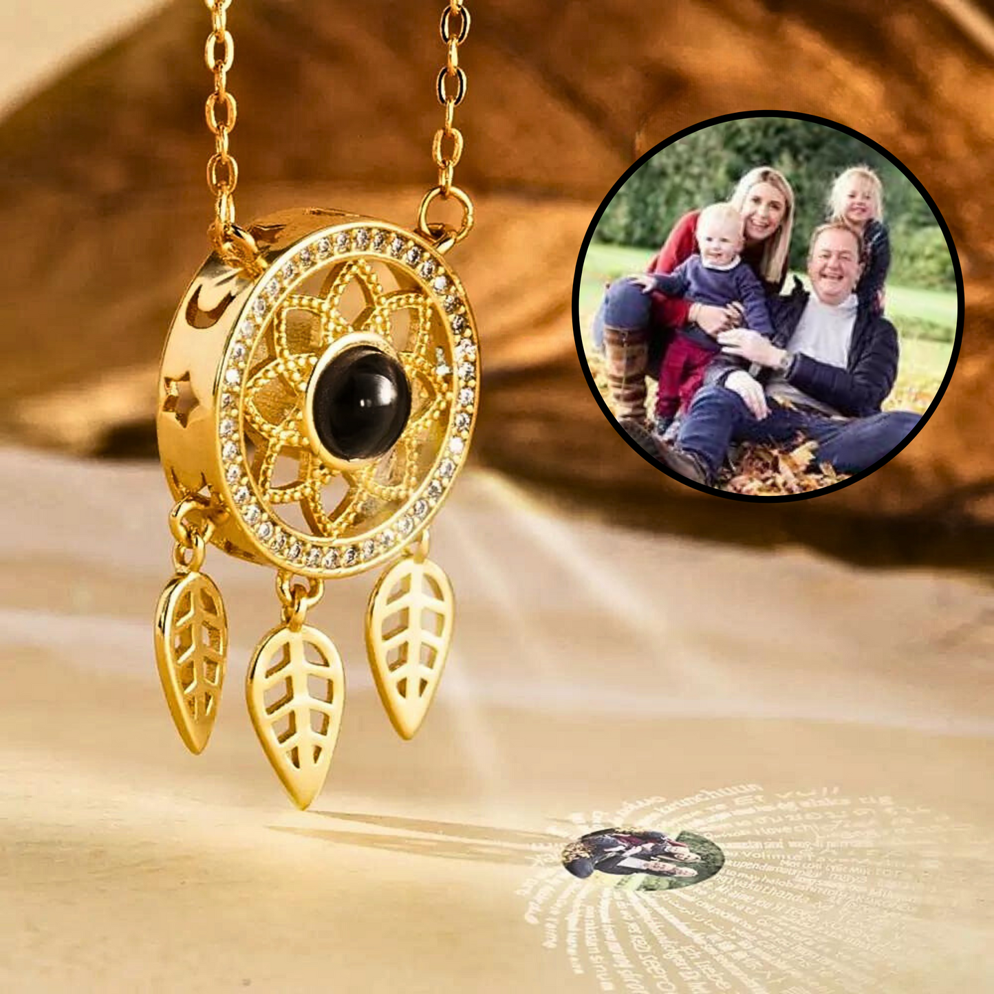 Custom Dreamcatcher Projection Necklace