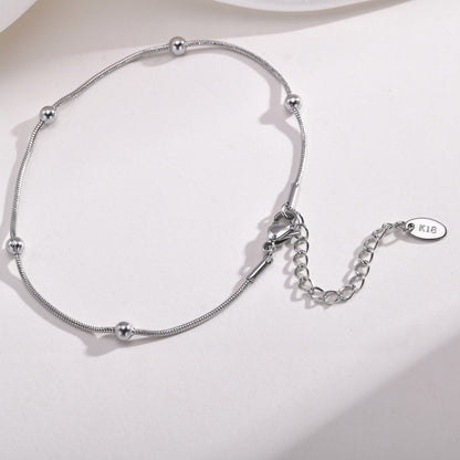 Minimalist Satellite Chain Anklet