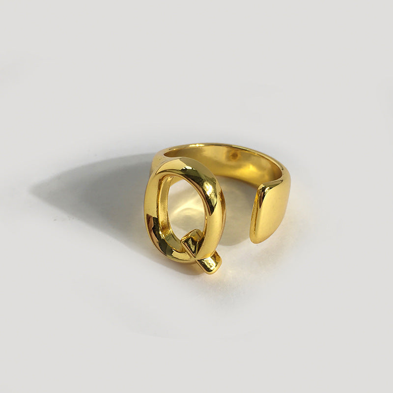 Bold Initial Statement Open Ring