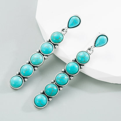 Simple Turquoise Drop Earrings