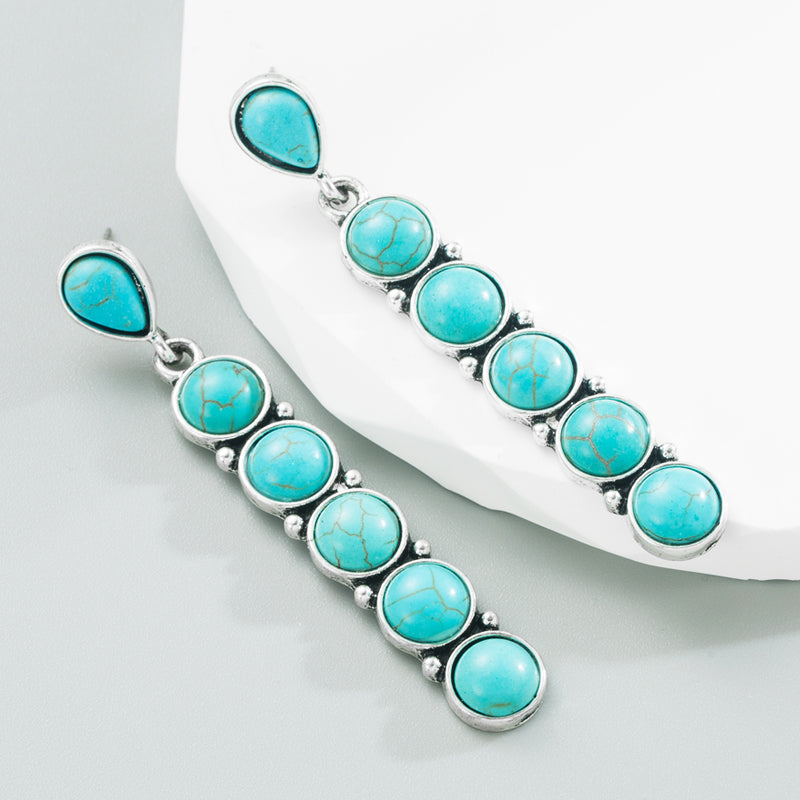 Simple Turquoise Drop Earrings