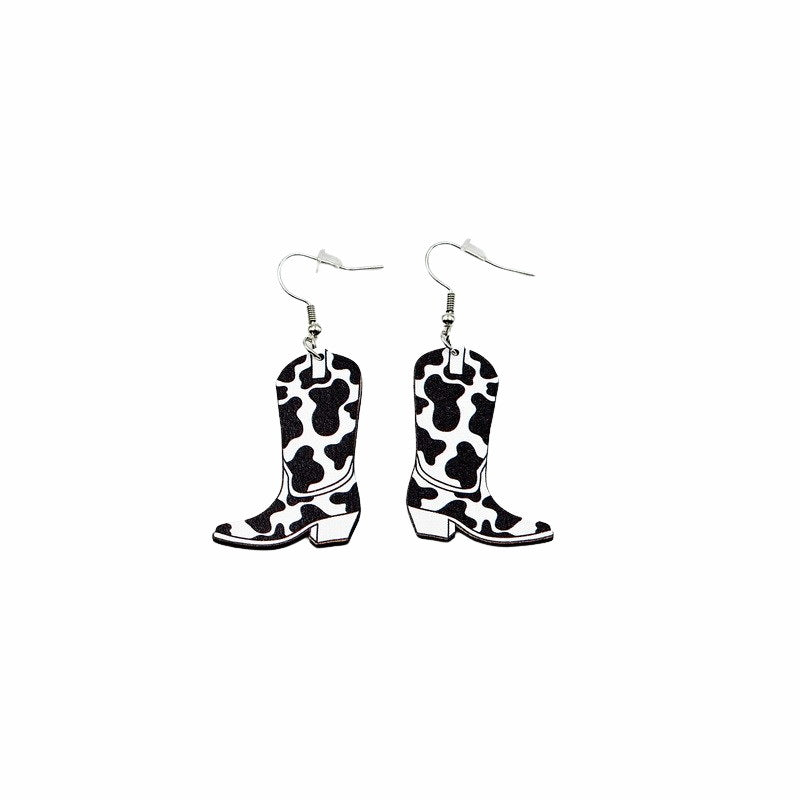 Cute Retro Cowgirl Hook Earrings