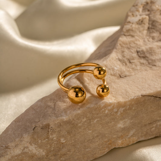 Dainty 18K Gold Plated Open Ring