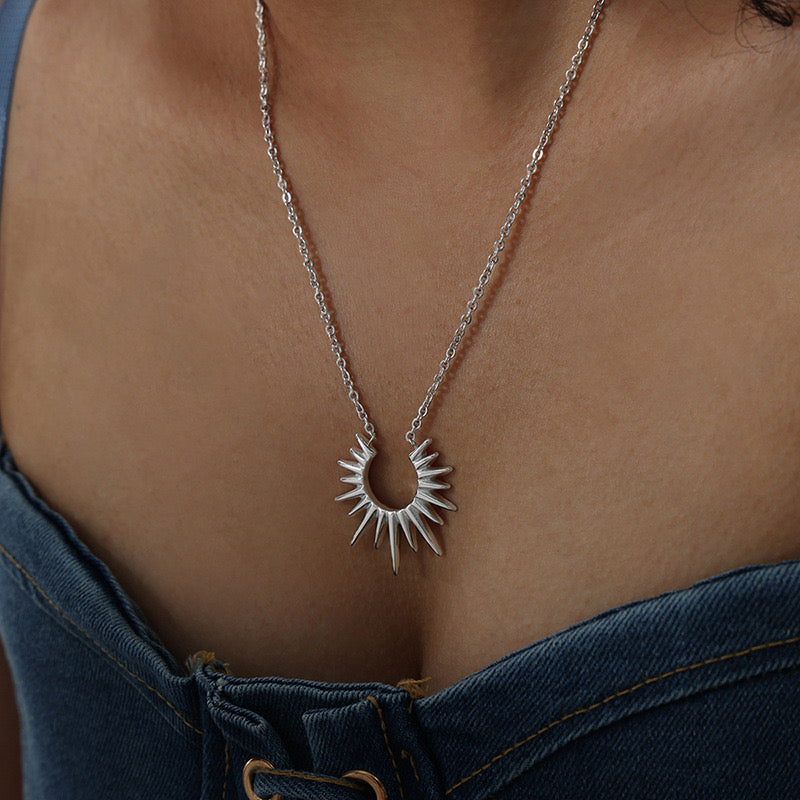 Boho Sun Pendant Necklace