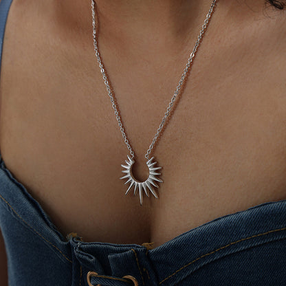 Boho Sun Pendant Necklace