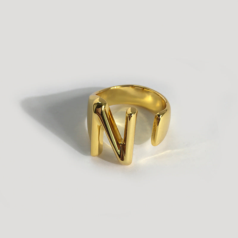 Bold Initial Statement Open Ring