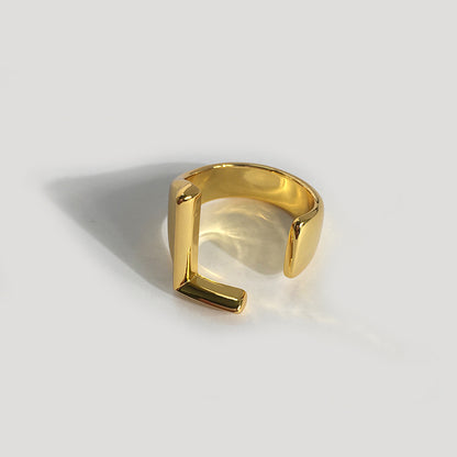 Bold Initial Statement Open Ring