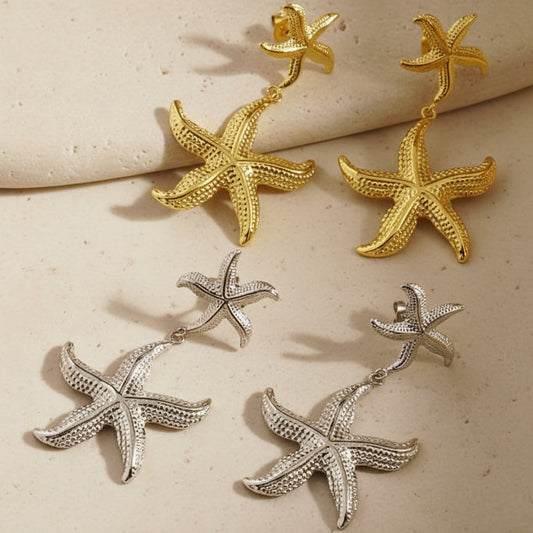 Beachy Starfish Dangle Earrings