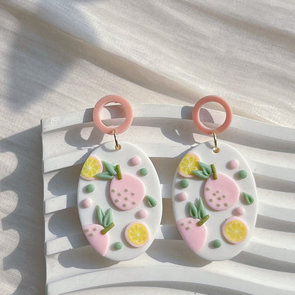 Cutie Fruity Polymer Clay Dangle Earrings