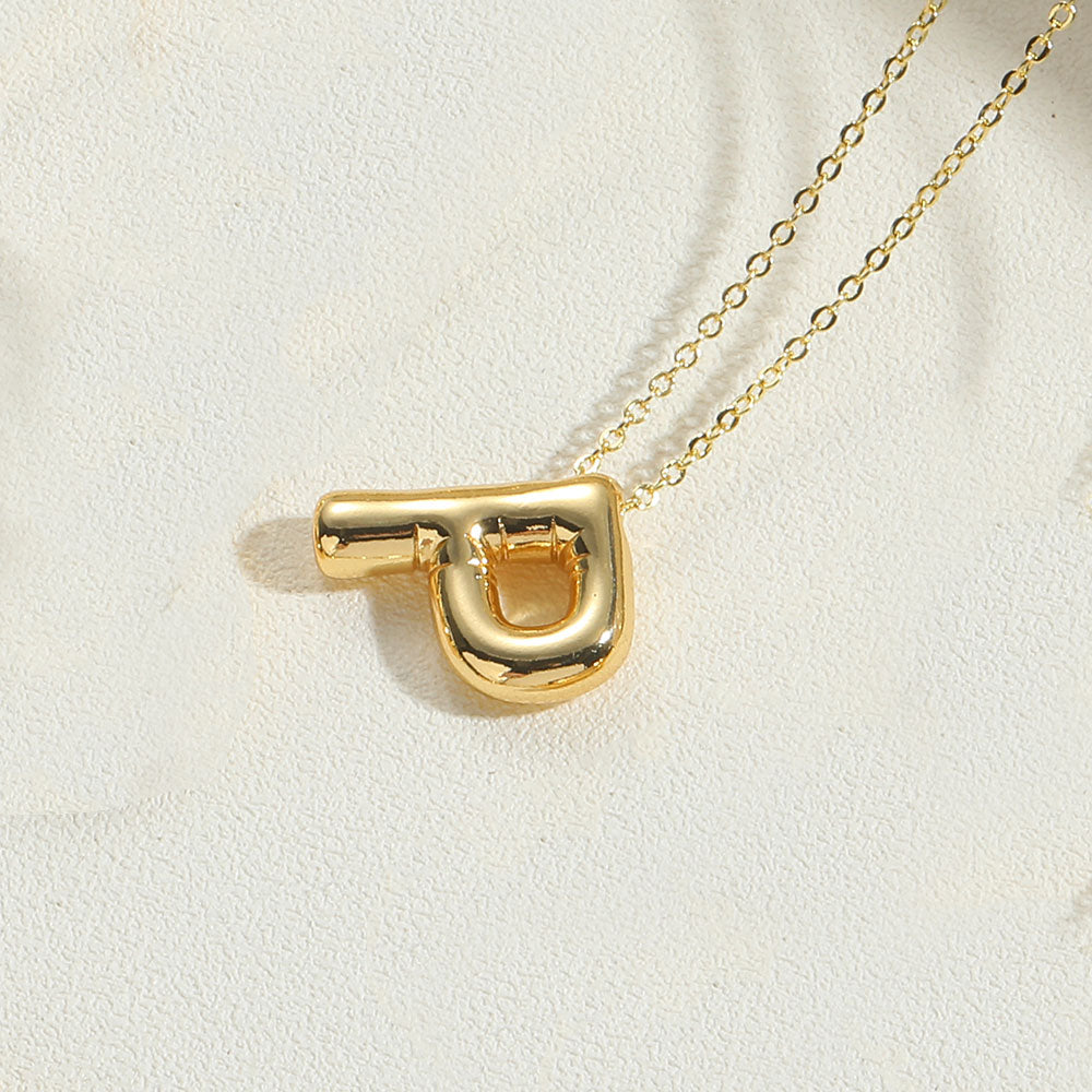 Balloon Initial Letter Pendant Necklace