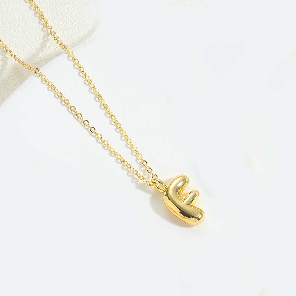 Dainty Balloon Initial Pendant Necklace