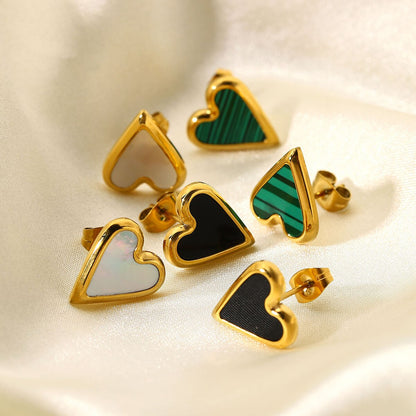 Eva Heart Stud Earrings