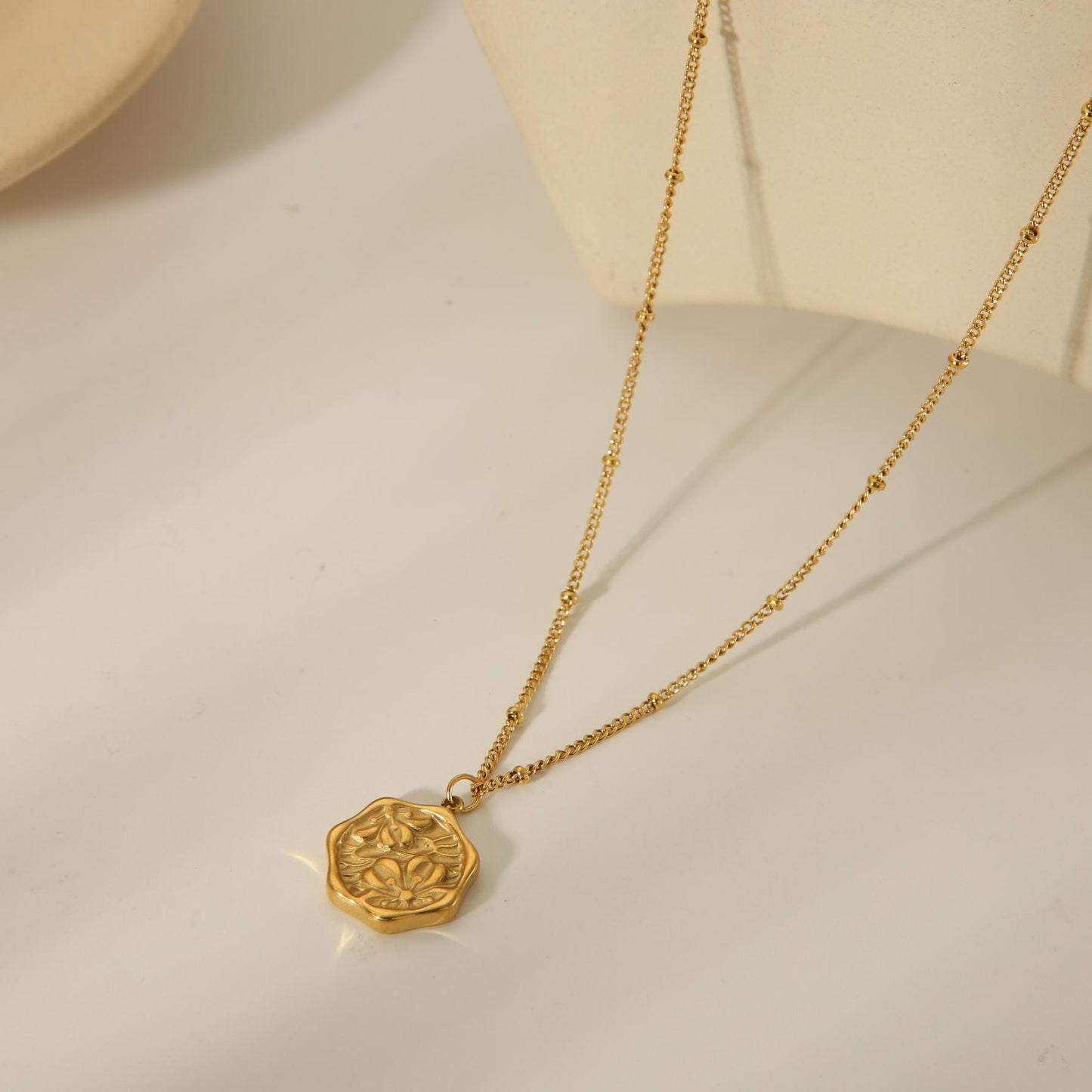 Beachy Golden Pendant Necklaces