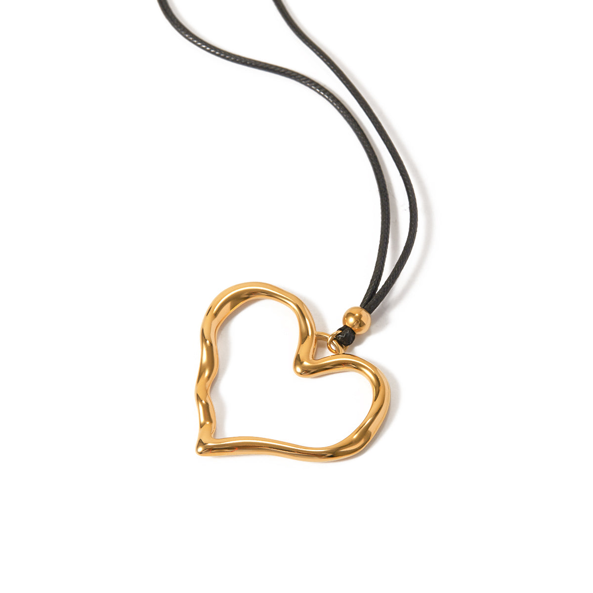 Art Hollow Heart Pendant Necklace