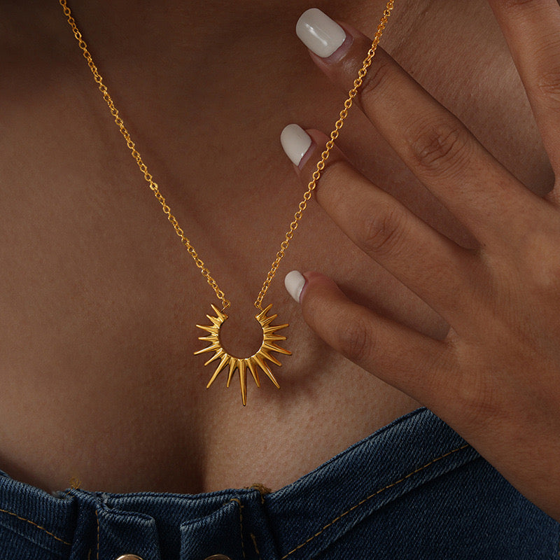 Boho Sun Pendant Necklace